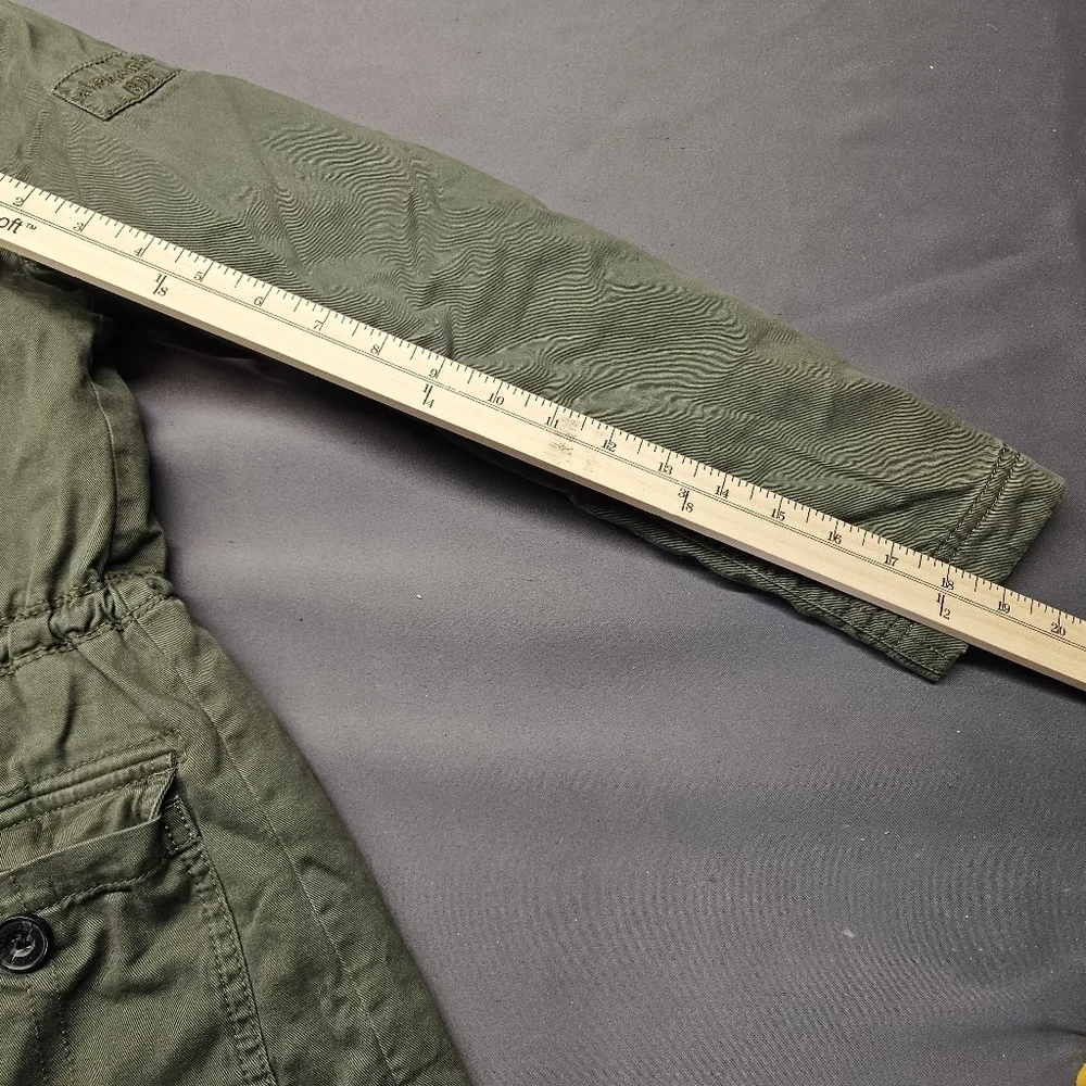 ABERCROMBIE KIDS SHERPA LINED MILITARY PARKA SZ X-LARGE
